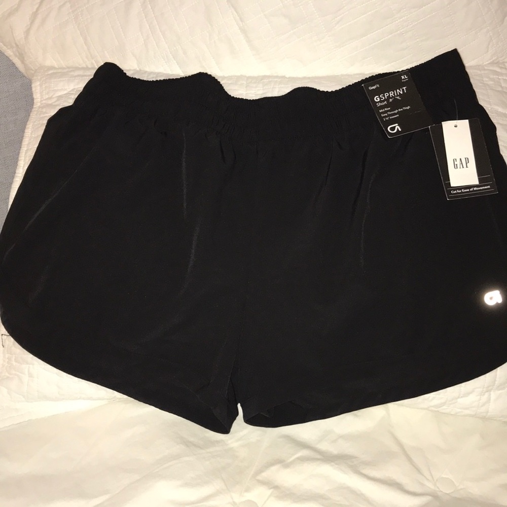 New black exercise shorts